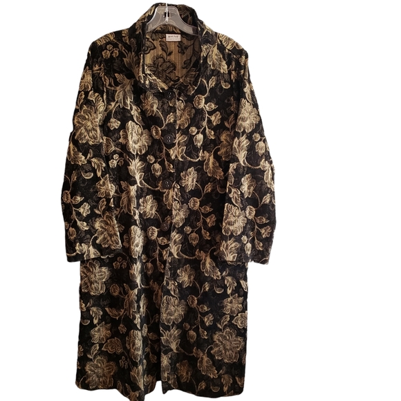 Vintage HabitaT clothes to live in Tapestry Woven Jacquard Coat/Long Blazer - Picture 3 of 16